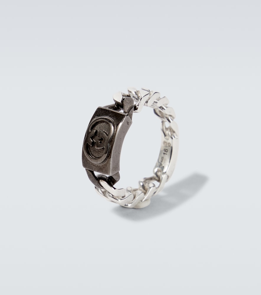  Gucci Gucci Interlocking G Sterling Silver Ring 