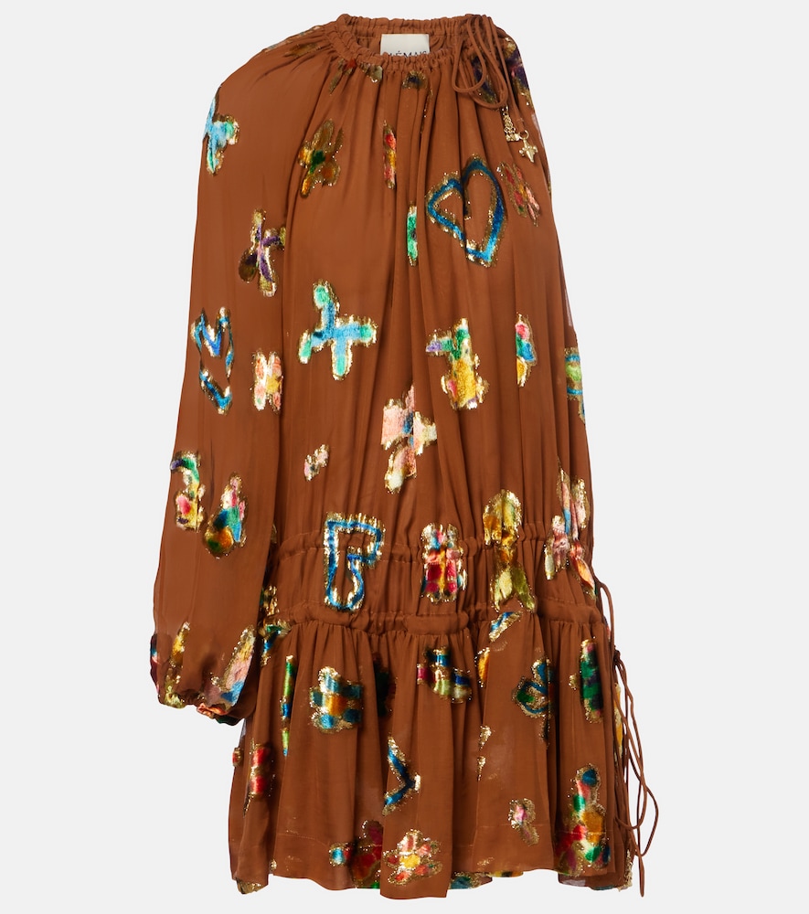 Alemais Alémais Embroidered silk-blend mini dress