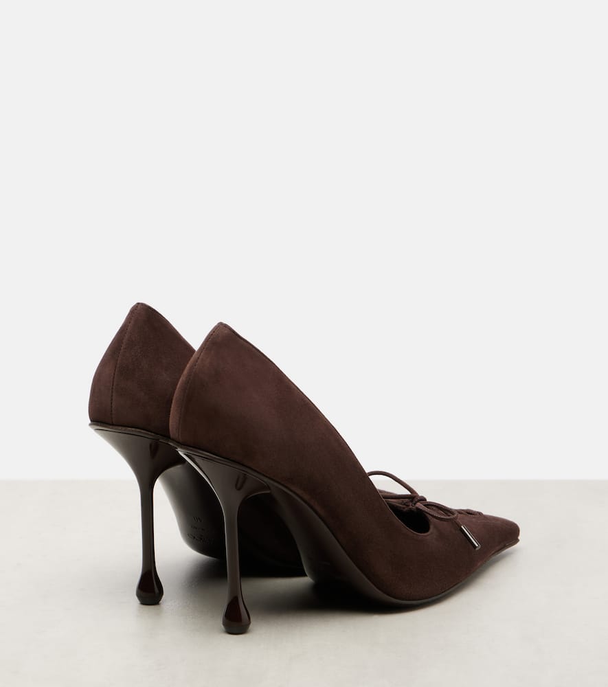 Jimmy Choo Scarlett 95 Suede Pumps In Brown