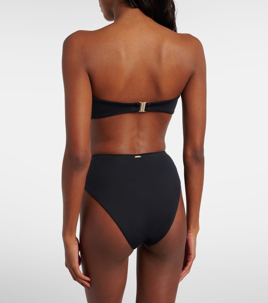 Simkhai Embellished High-rise Bikini Bottoms In Black