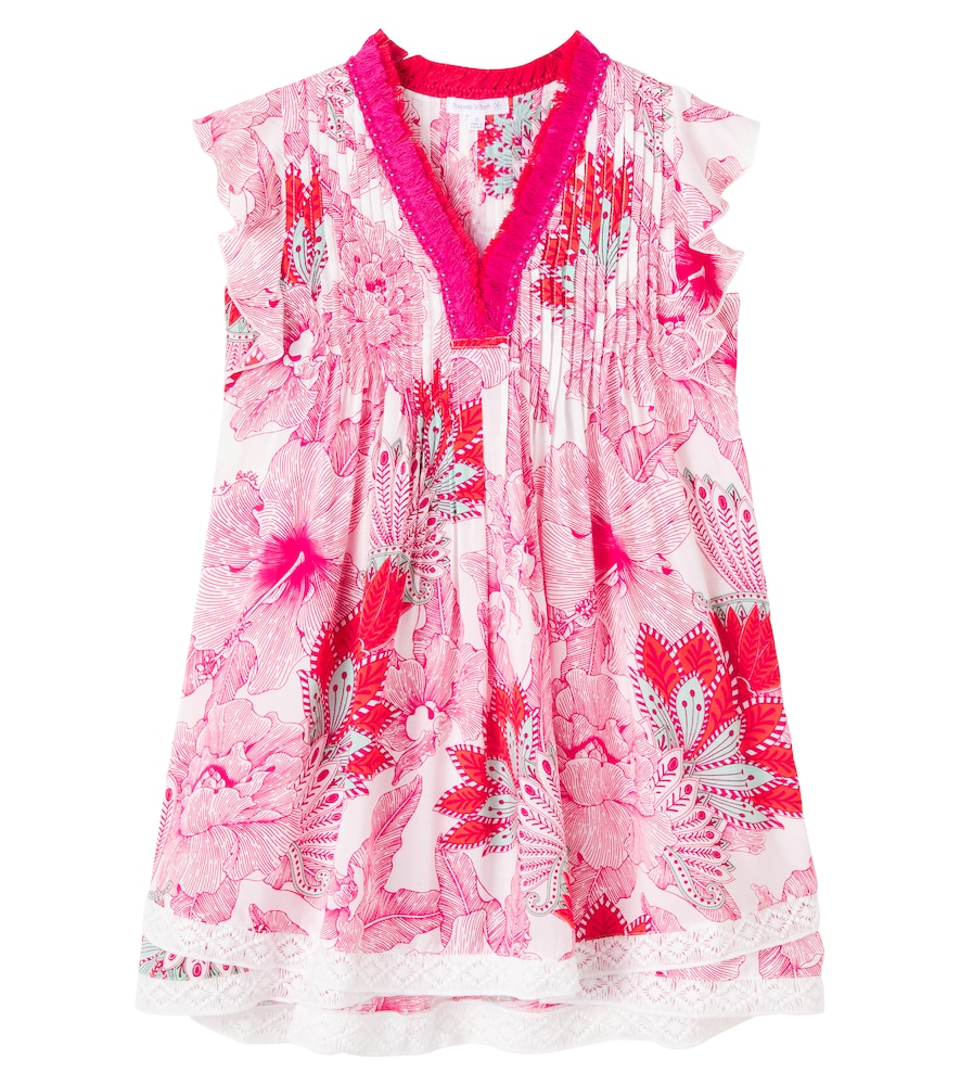 Poupette St Barth Kids Pink Sasha Floral Dress Y Size 2 - Mytheresa