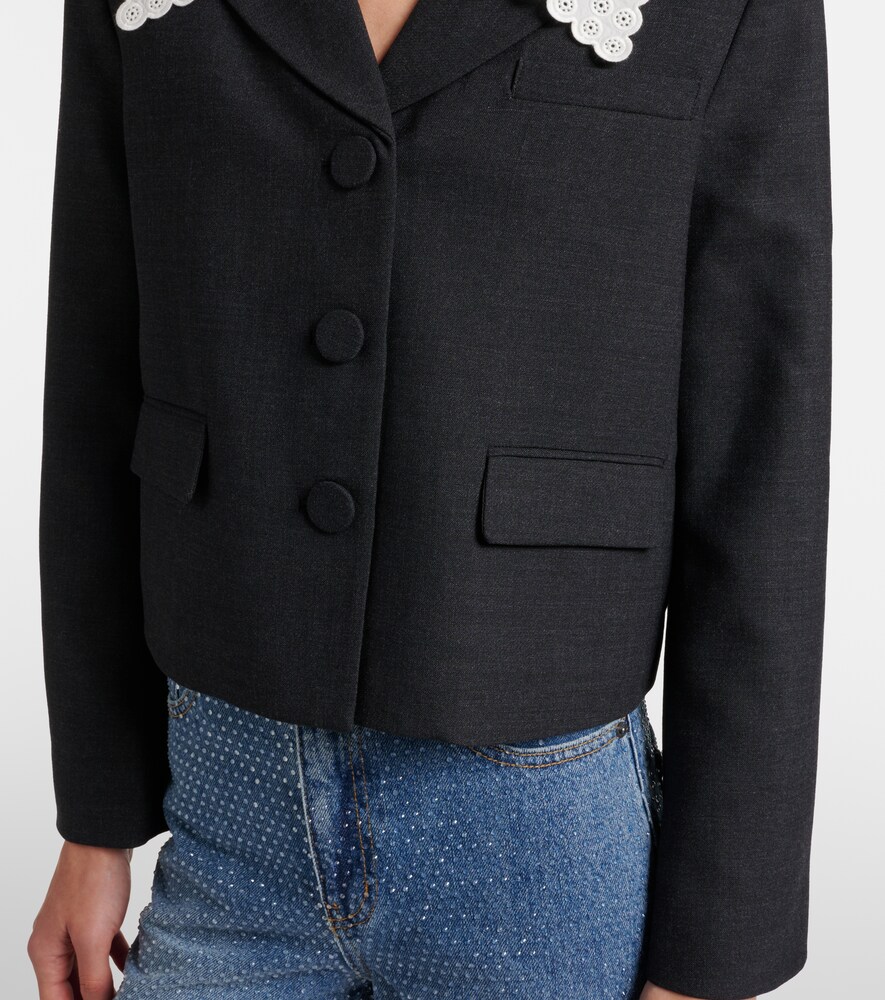 Broderie Anglaise Cropped Jacket