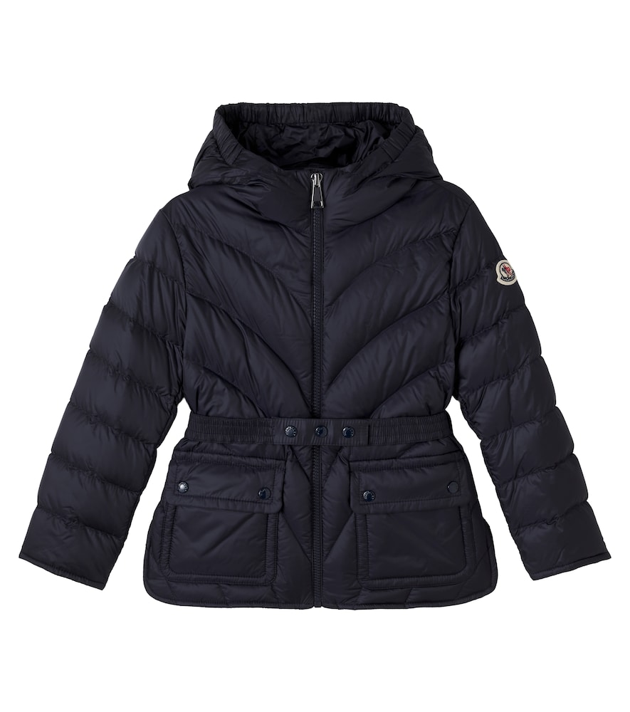Moncler Enfant Girls Blue Ayfer Quilted Down Jacket Y Size 14