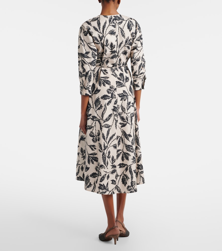  Max Mara Max Mara Bedrucktes Wickelkleid Camino Aus Baumwolle 