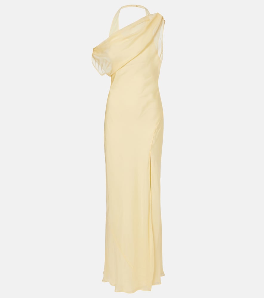 SIR Strobe off-shoulder maxi dress