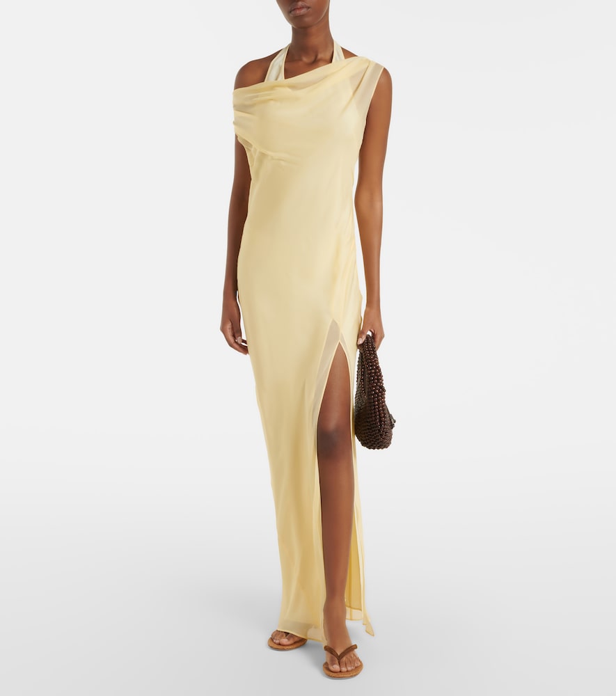 SIR Strobe off-shoulder maxi dress