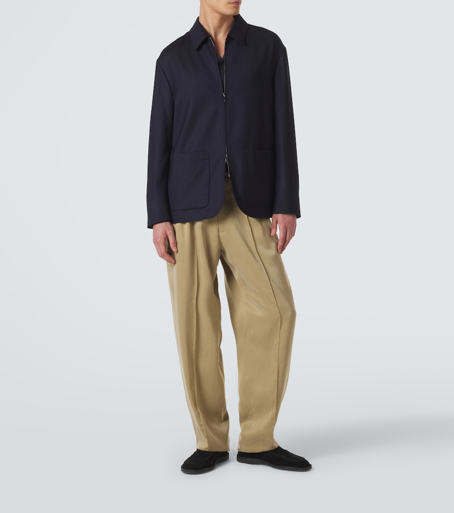 Pleated Wide-Leg Pants