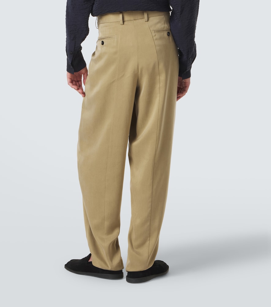 Pleated Wide-Leg Pants