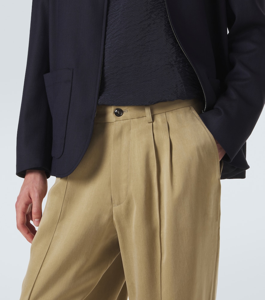 Pleated Wide-Leg Pants