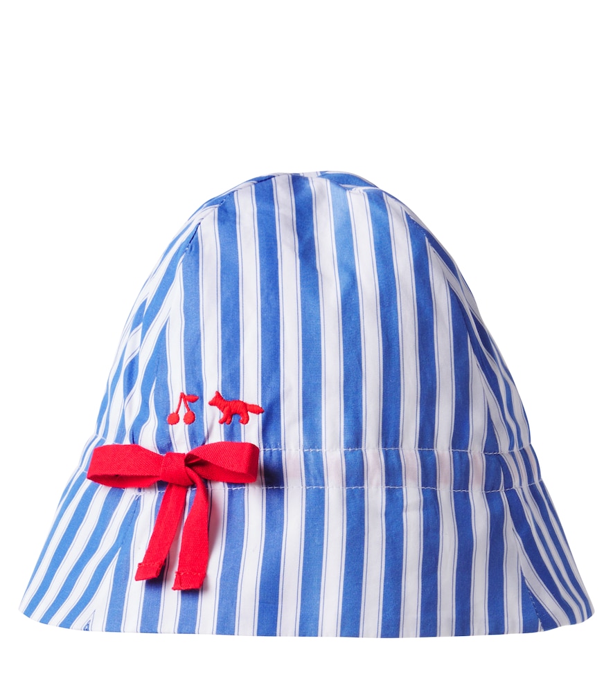 Bonpoint Blue X Maison Kitsune Baby Striped Cotton Hat - Mytheresa