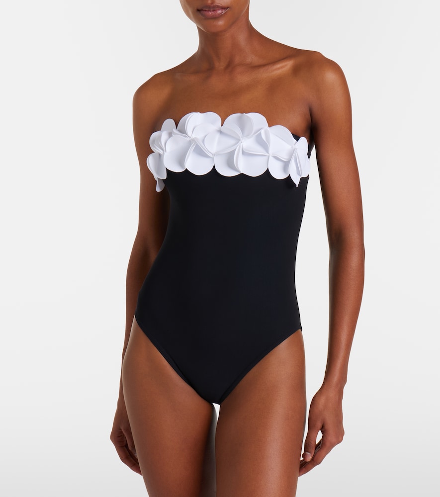  Karla Colletto Karla Colletto Tess Floral-appliquã© Bandeau Swimsuit 