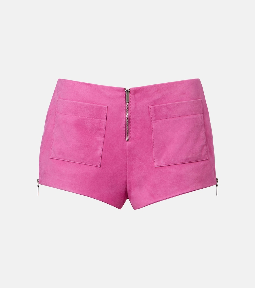 Loewe Paula's Ibiza Suede Shorts In Pink