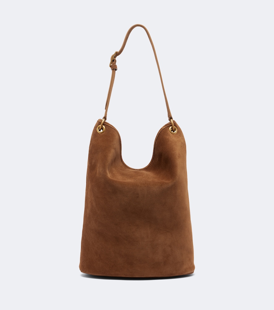Schultertasche Cooper Medium aus Veloursleder
