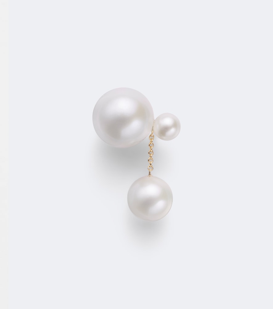 Orecchino singolo Lou Perle in oro 14kt con perle d'acqua dolce