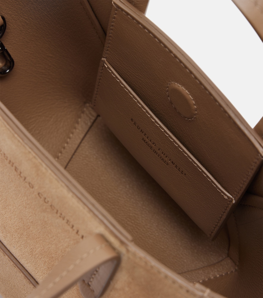  Brunello Cucinelli Brunello Cucinelli Henkeltasche Monili Duo Mini Aus Veloursleder 