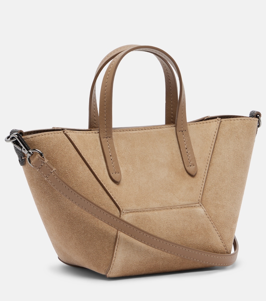  Brunello Cucinelli Brunello Cucinelli Henkeltasche Monili Duo Mini Aus Veloursleder 