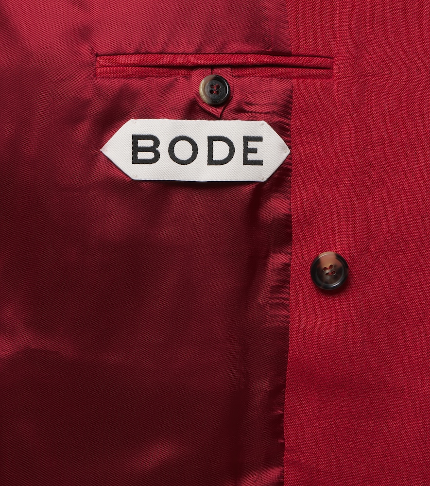  Bode Bode Double-breasted Linen Blazer 