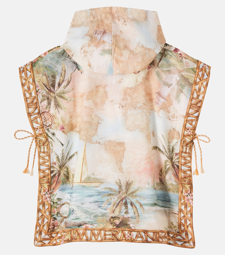  Zimmermann Kids Zimmermann Kids Bedruckter Poncho Aus Baumwolle 