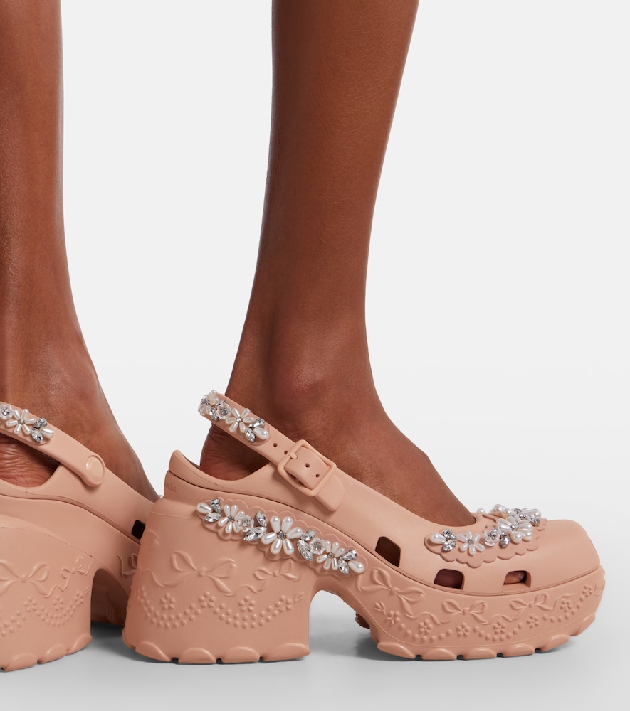 Simone Rocha x Crocs embellished slingback pumps