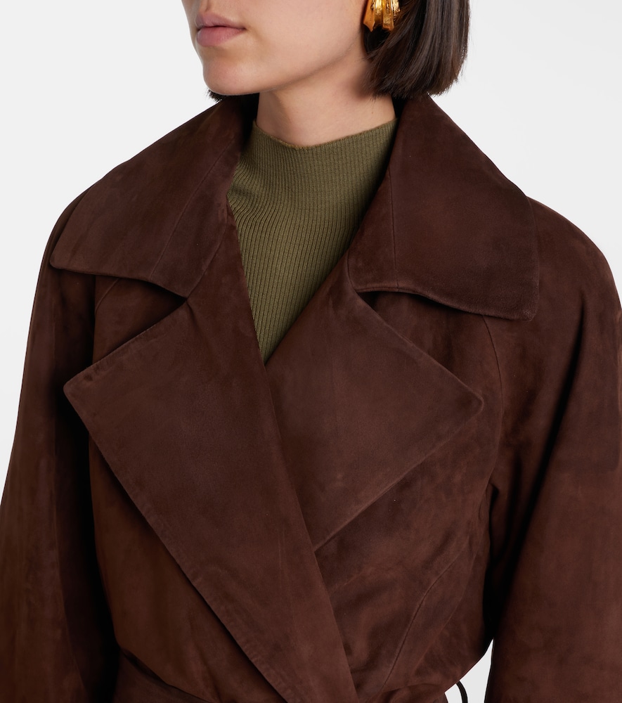  Nour Hammour Nour Hammour Althea Suede Wrap Coat 