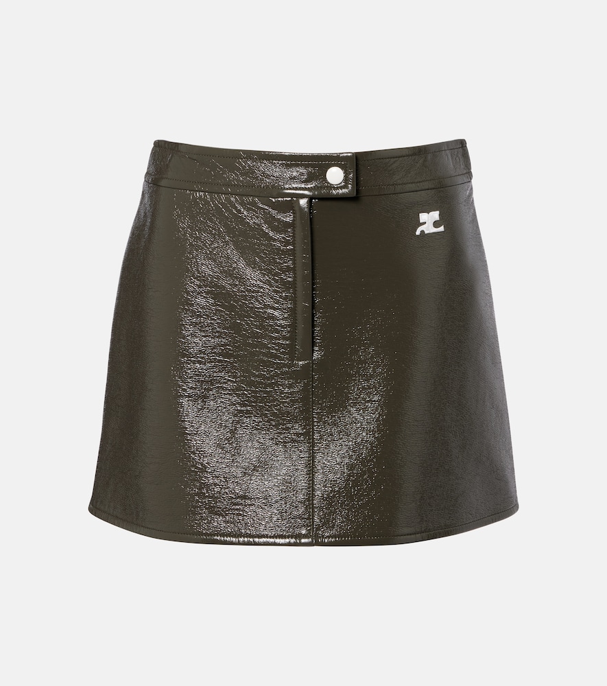 Courreges Courrèges Cotton-blend vinyl miniskirt