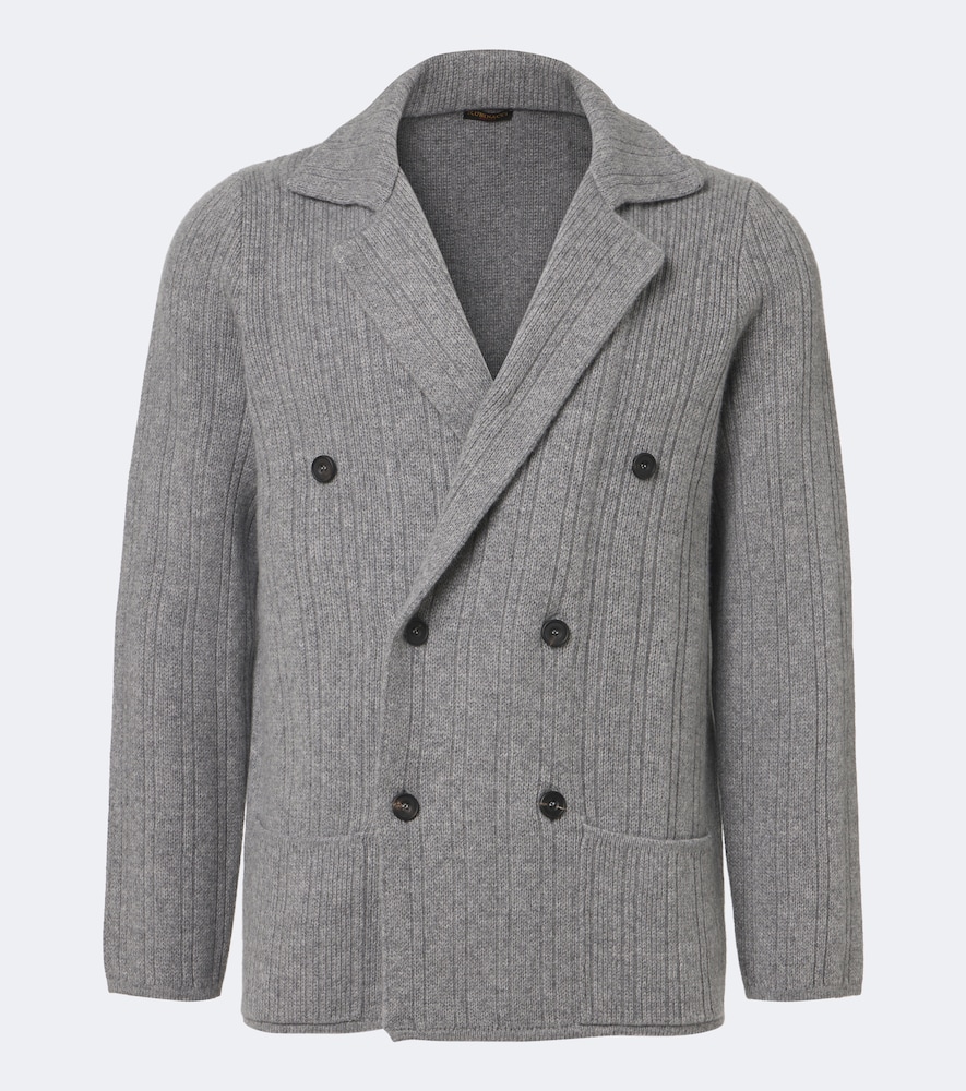 Rubinacci Cashmere Cardigan In Gray