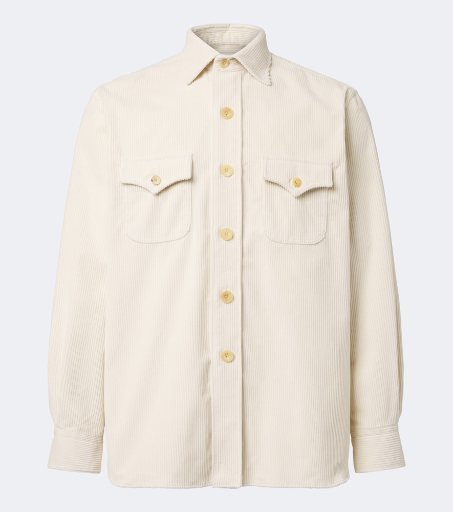 Rubinacci Cotton Corduroy Jacket In Weiss