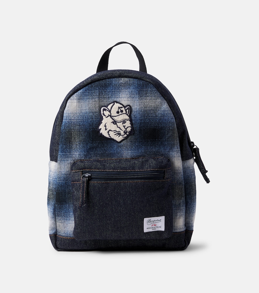X Maison Kitsuné Rucksack Gania aus Denim