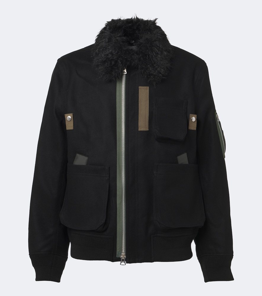 Sacai Veste blouson en laine 1875$