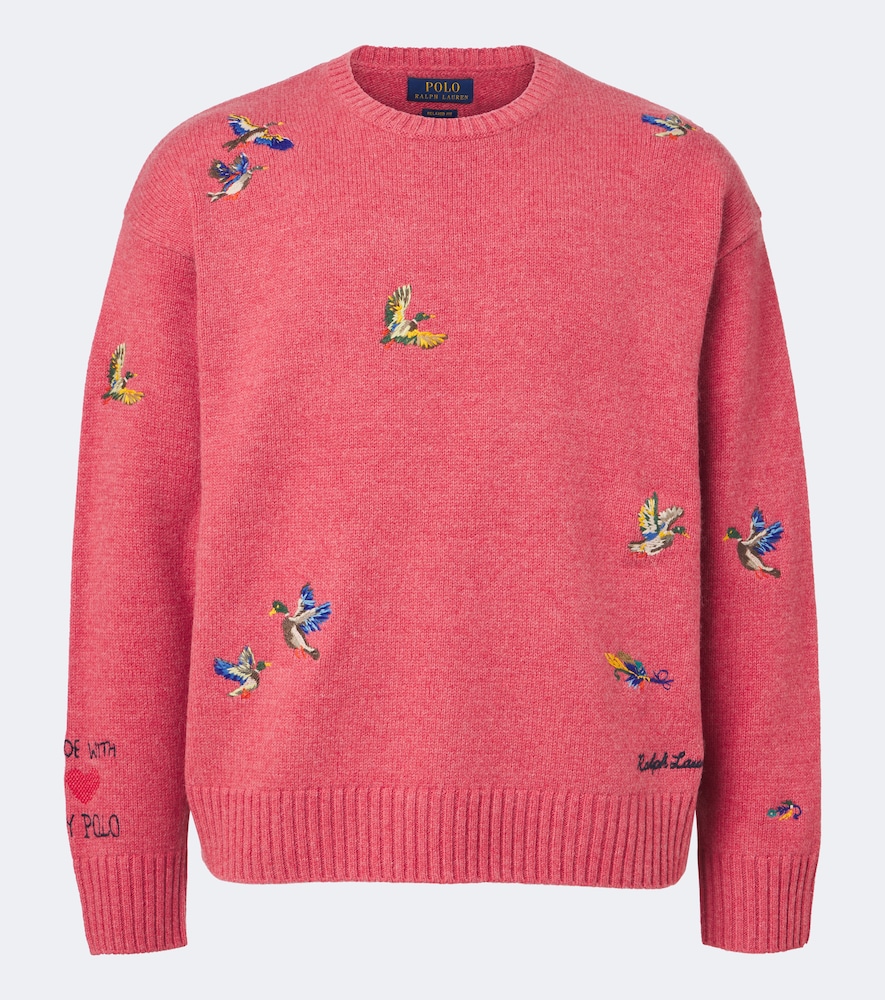 Pullover in lana e alpaca con ricamo
