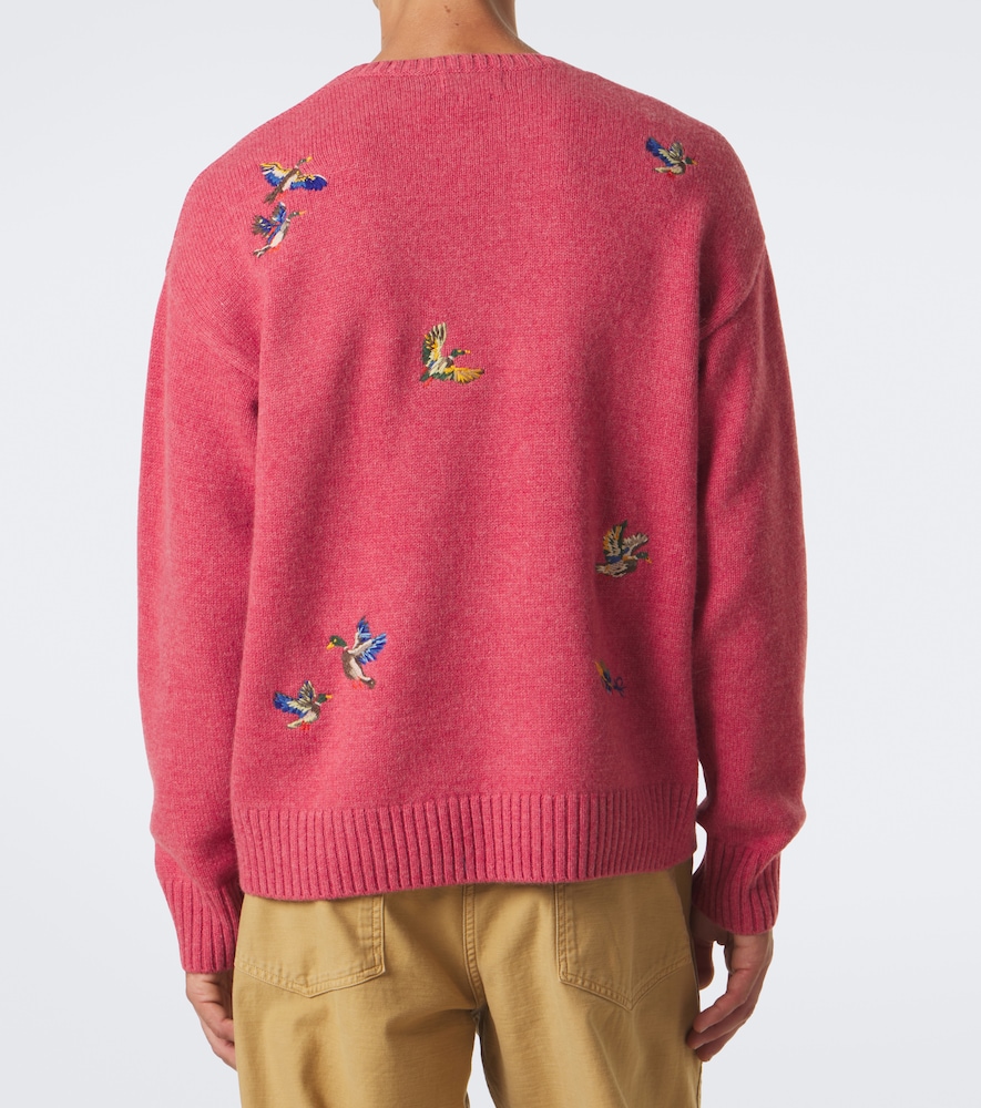 Polo Ralph Lauren Embroidered Wool And Alpaca Sweater