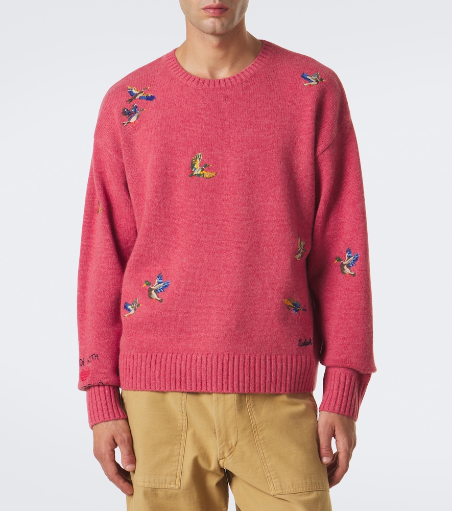 Polo Ralph Lauren Embroidered Wool And Alpaca Sweater