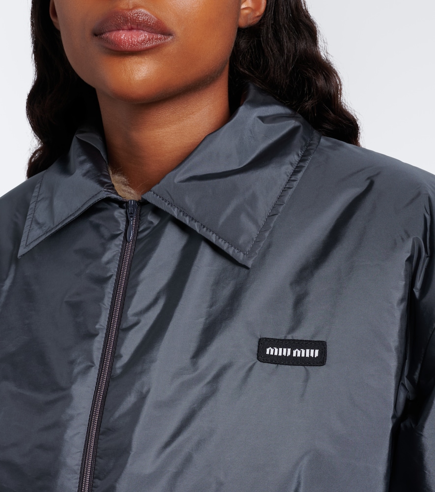 Cropped Shearling-Lined Blouson Jacket