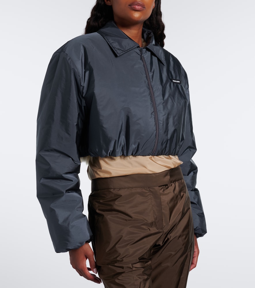 Cropped Shearling-Lined Blouson Jacket