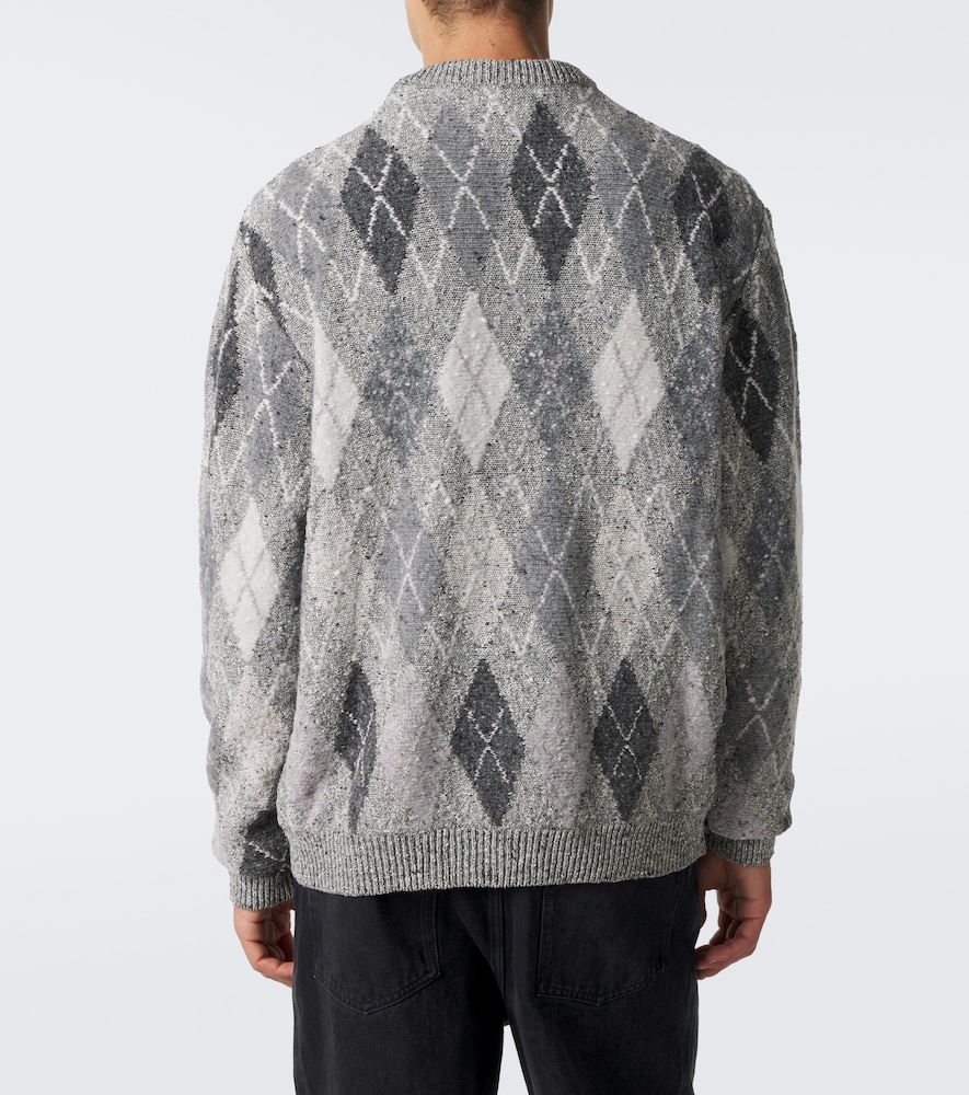 Argyle Cotton And Wool-Blend Sweater