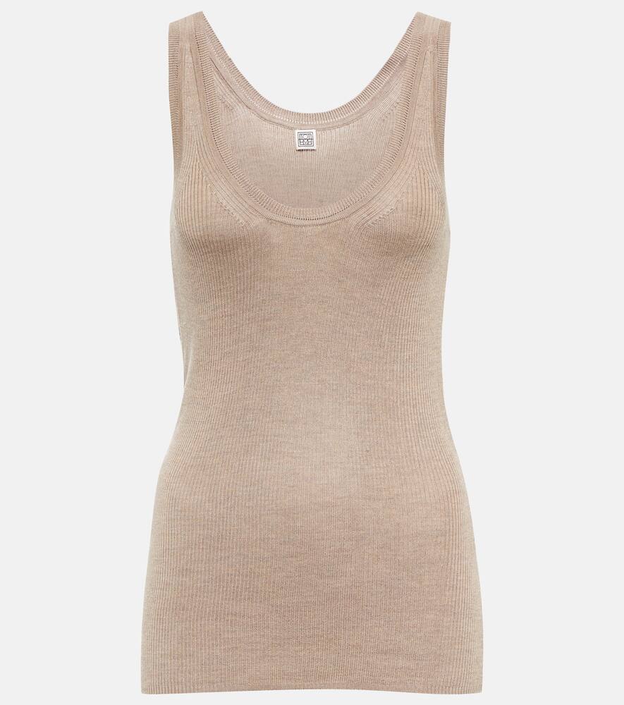 TOTÊME SCOOP-NECK SILK AND CASHMERE TANK TOP