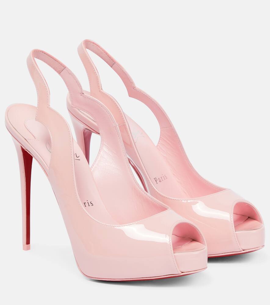 Christian Louboutin Hot Chick patent leather slingback pumps