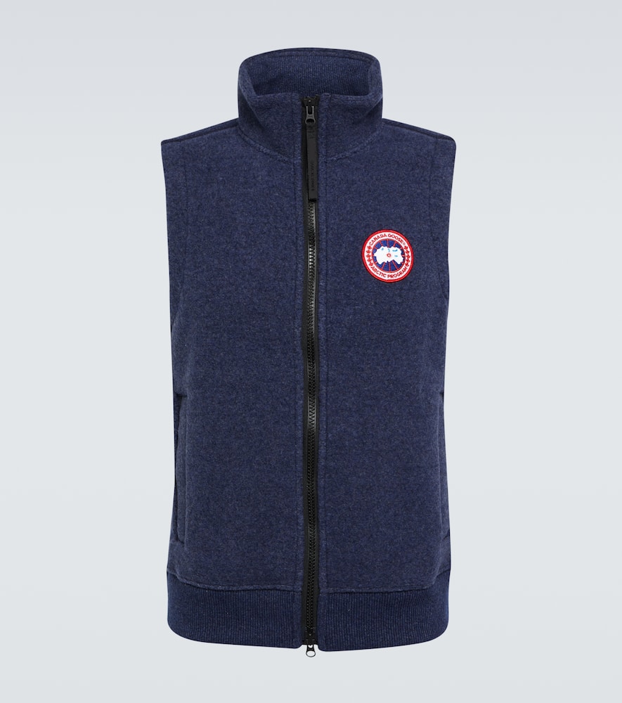 Canada Goose Mersey Funnel-neck Recycled-wool-blend Vest In Atlantic Navy