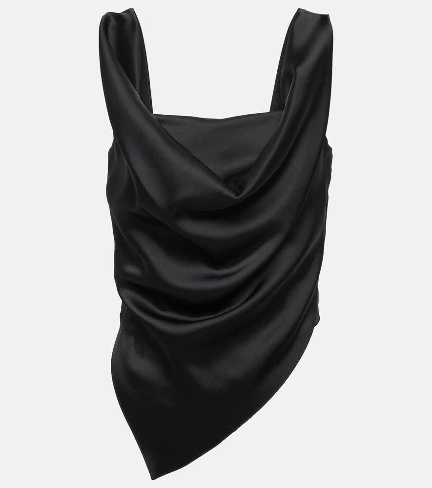 Nanushka Petra Silk Top In Black