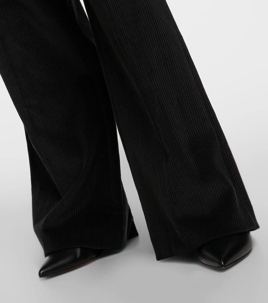 Brunello Cucinelli Corduroy Wide-leg Pants In Black