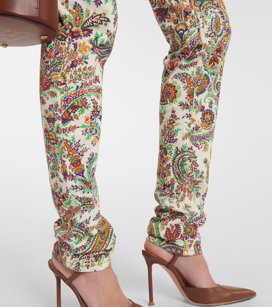  Etro Etro Bedruckte Mid-rise Slim Jeans 