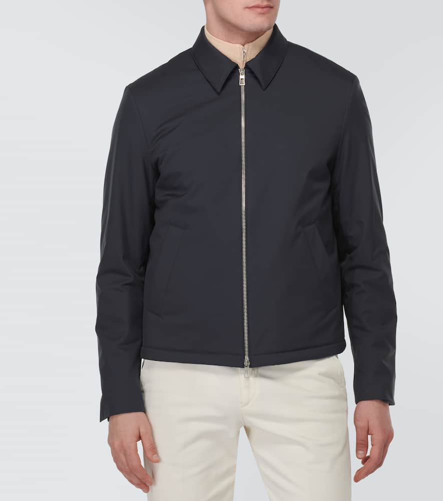 Shop Loro Piana Maurin Technical Blouson Jacket In Blue