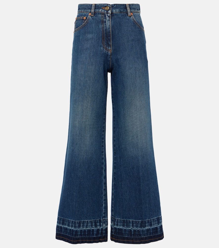 High-rise flared jeans