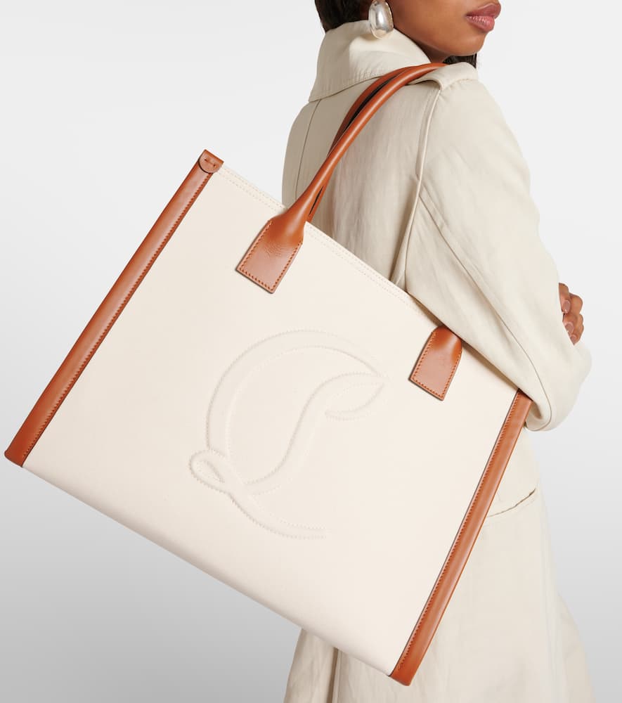 Christian Louboutin By My Side E/W Large canvas tote bag