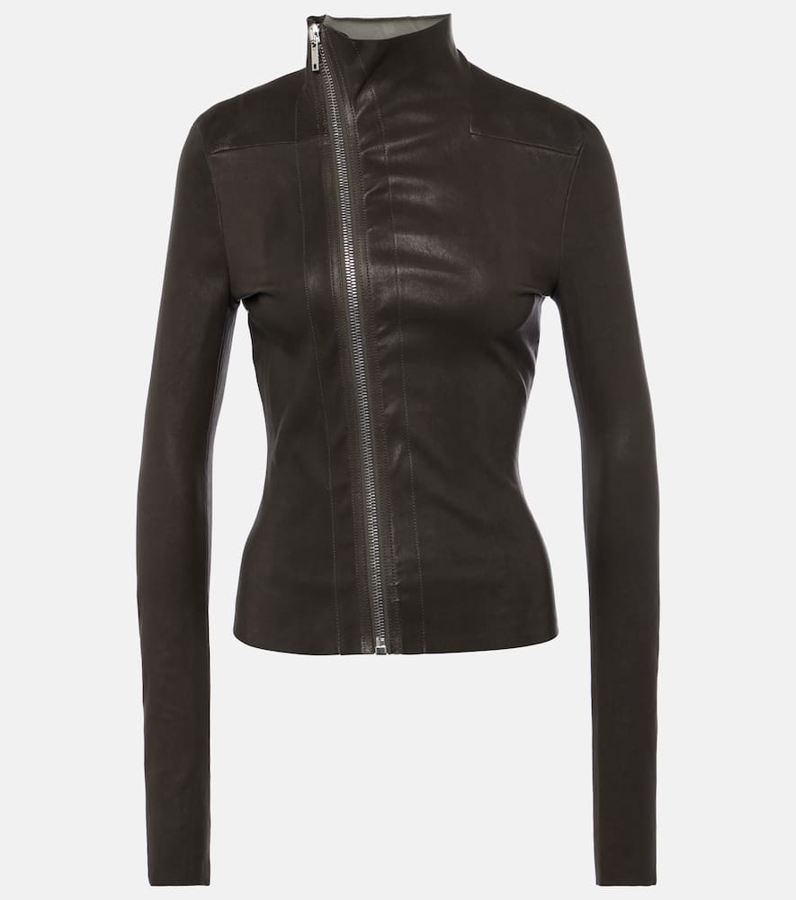Rick Owens Brown Hollywood Jkt Leather Jacket In Brown