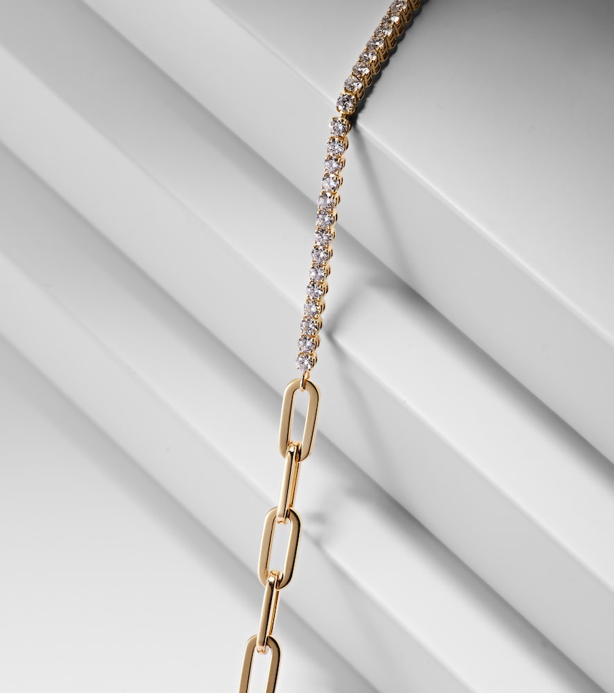 Bucherer Fine Jewellery Link 18kt gold chain bracelet with diamonds