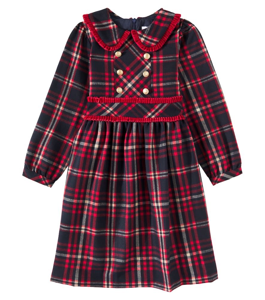 Patachou Ruffled tartan dress