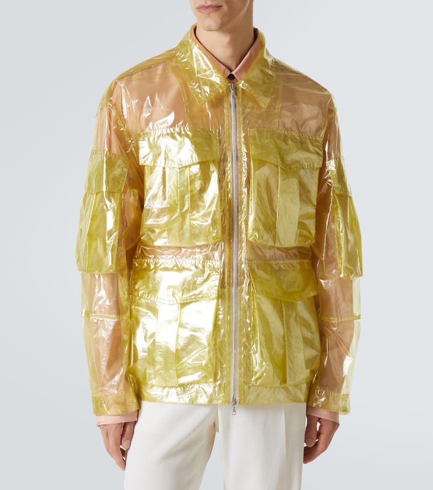 Dries Van Noten Yellow Overdyed Transparent Jacket In Yellow