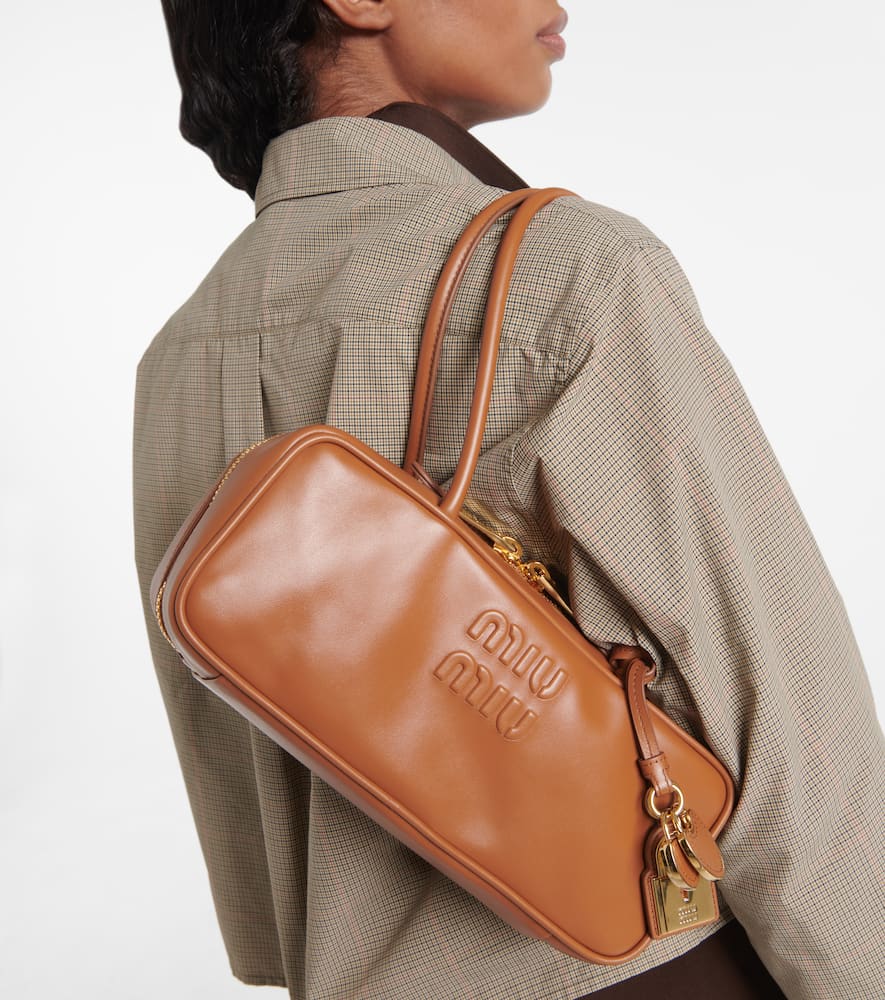 Miu Miu Tote Beau Aus Leder In Braun
