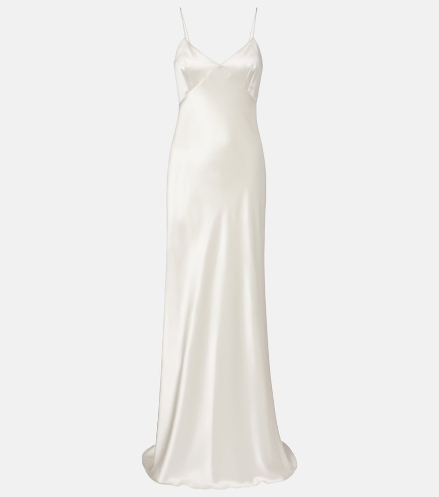 Max Mara Robe longue en satin de soie 1095 €